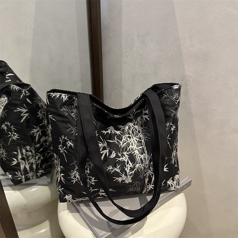 Stylish Bamboo Print Tote Bag Acalora