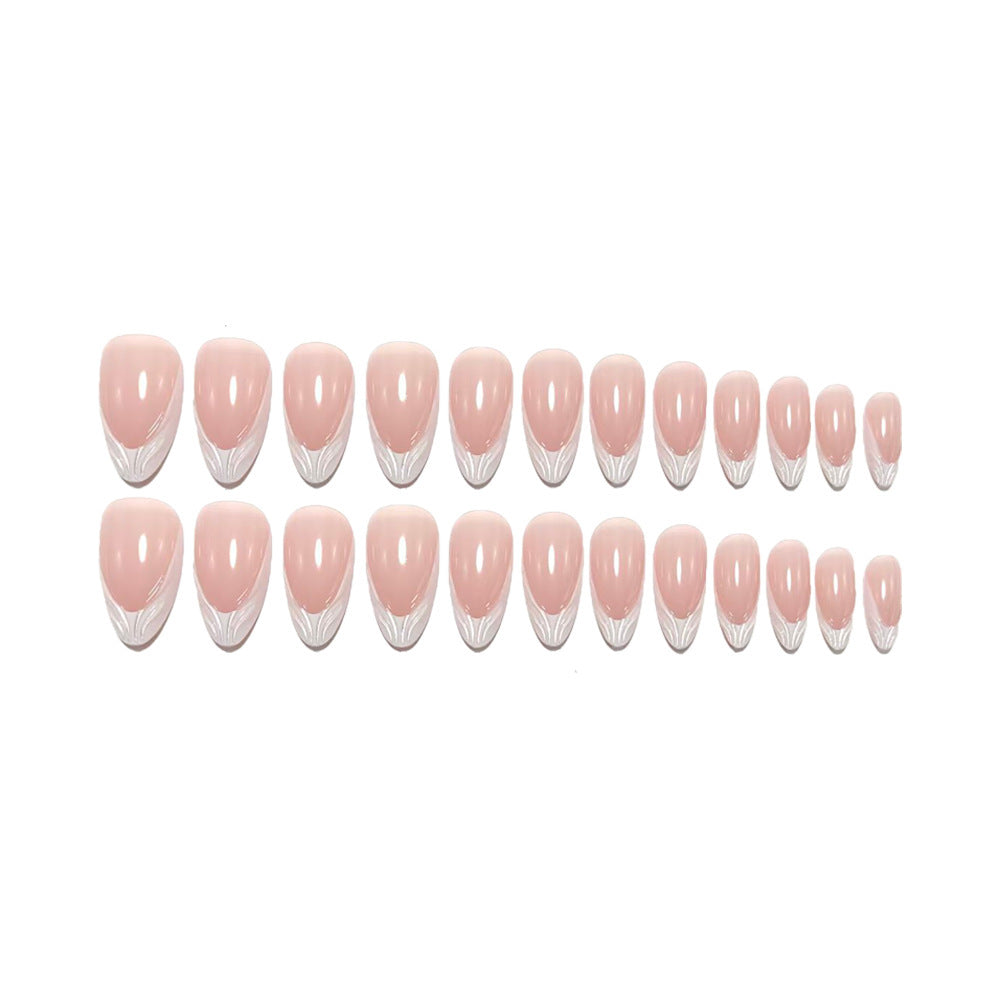Artificial nails in elegant French lace design Acalora