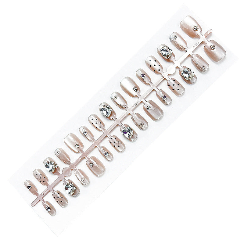 Premium Rhinestone-Decorated Press-On Nail Set Acalora