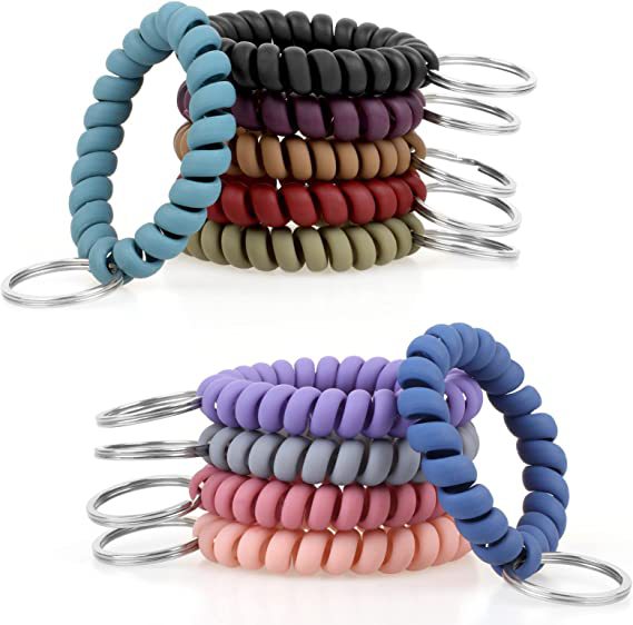 Colorful Hair Tie Keychain Set Acalora