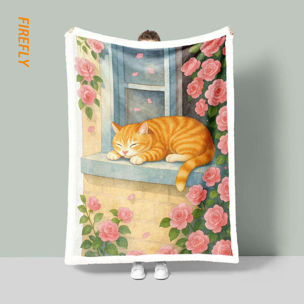 Unisex Fun Cartoon Cat Blanket
