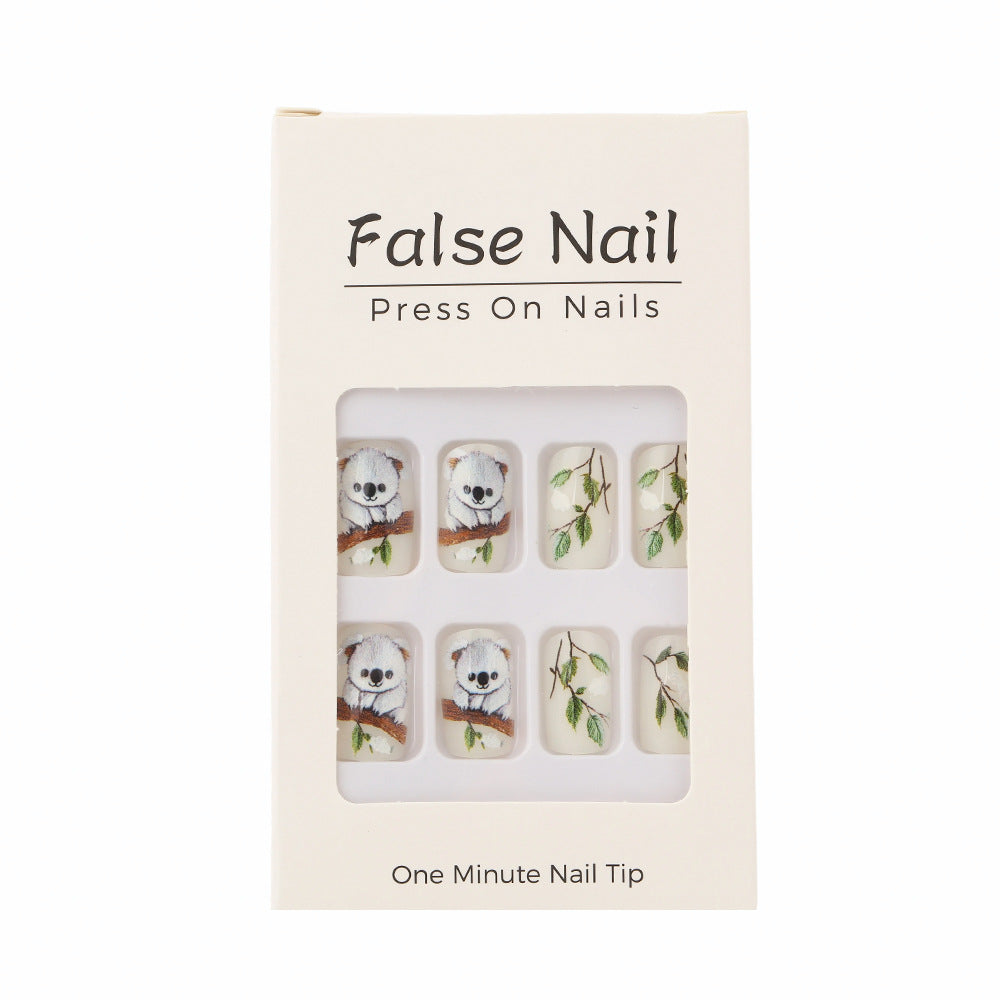 Creative panda design artificial nails Acalora