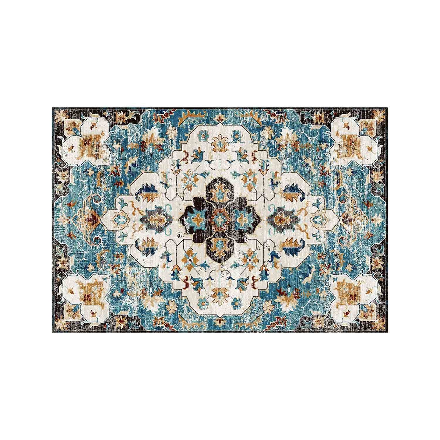Floral Print Bath Mat Acalora