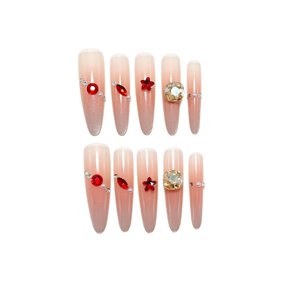 Artificial nails with glamorous decorations Acalora