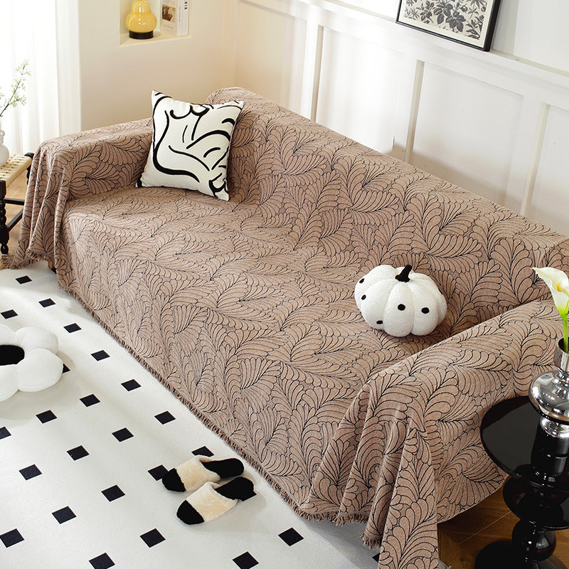 Elegant Leaf Pattern Sofa Cover