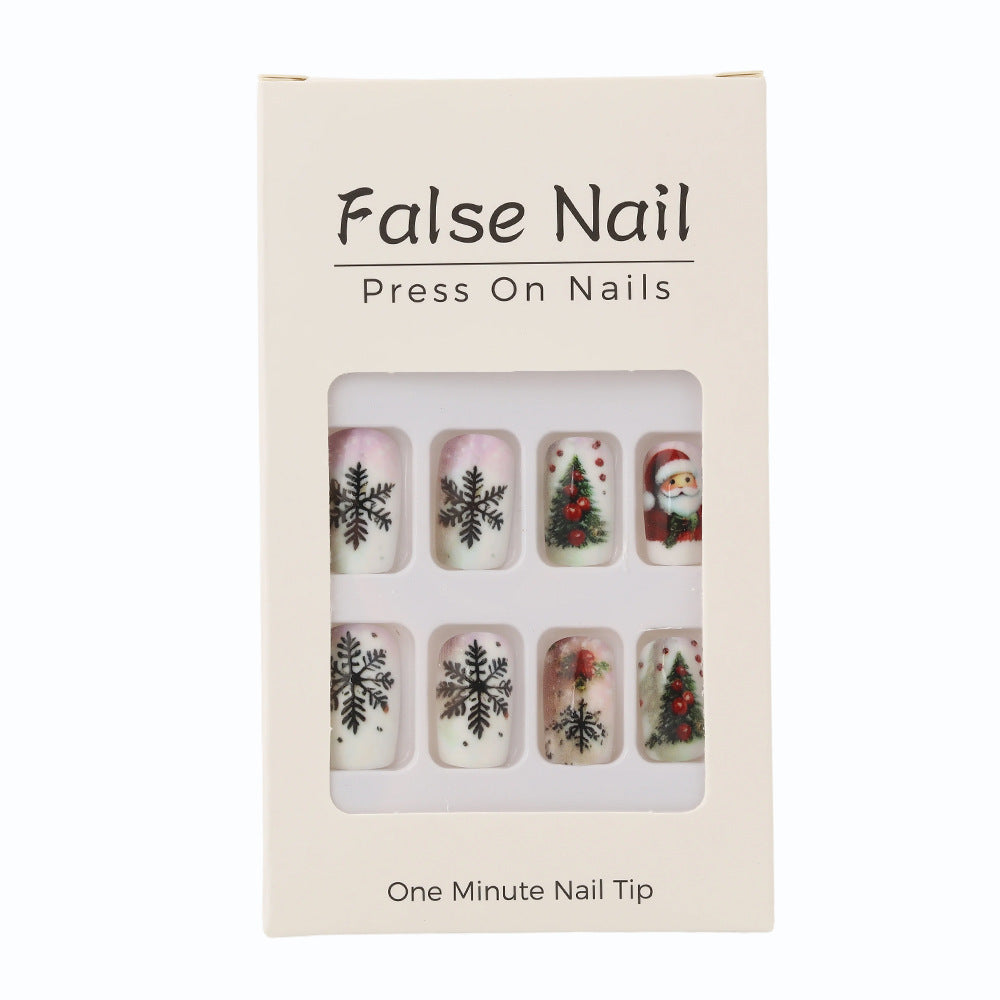 Festive artificial nails with Christmas motifs Acalora