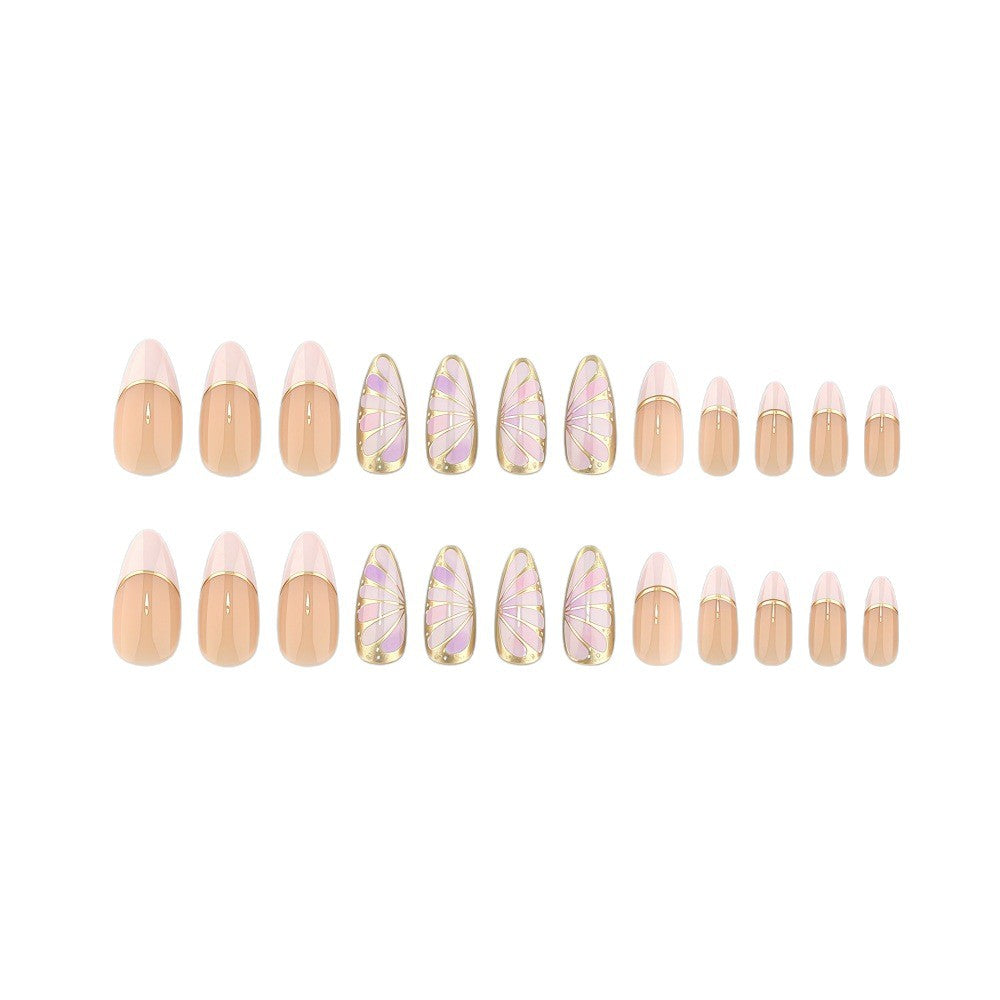 Artificial nail set with elegant geometric design Acalora