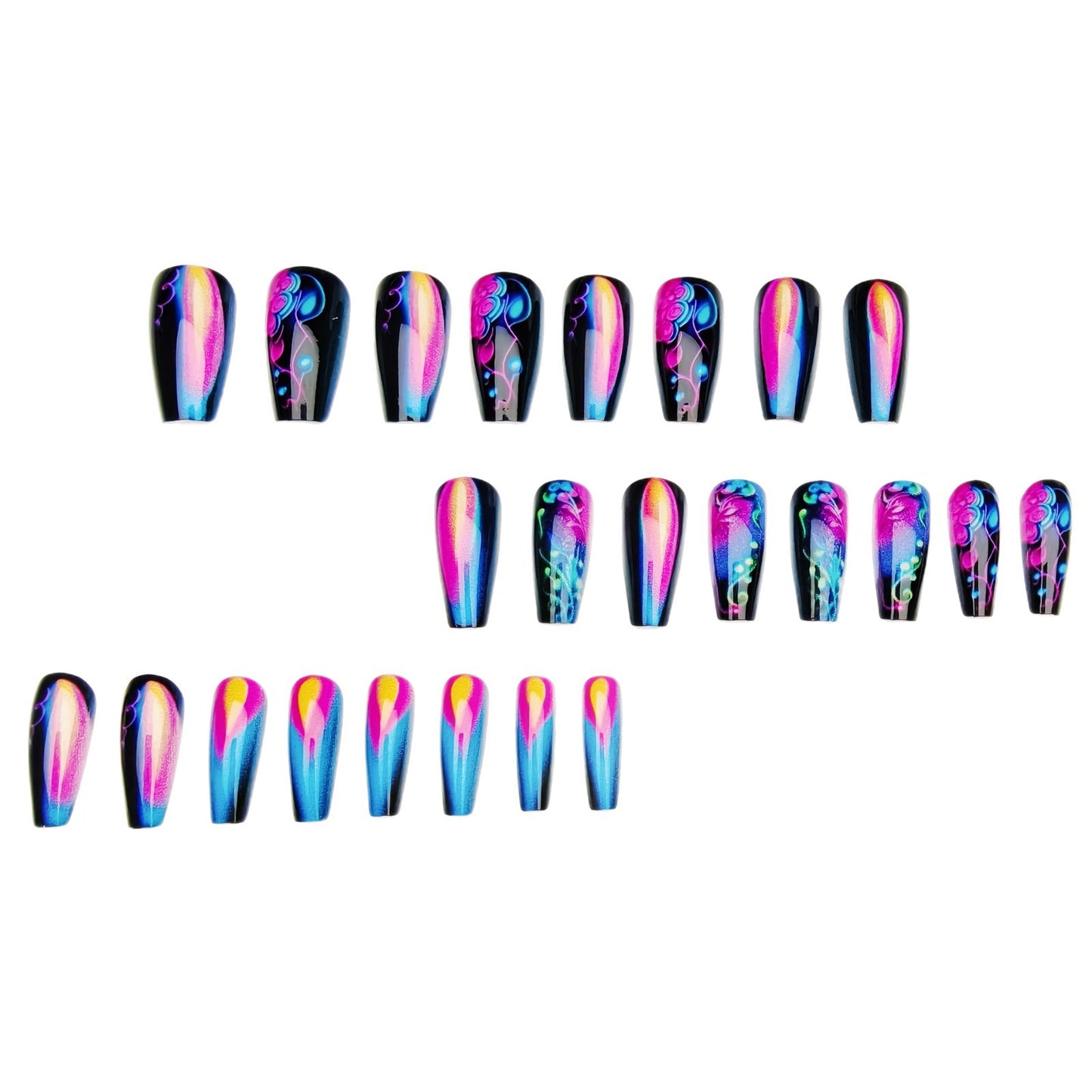 Artistic Glow-In-The-Dark Nail Art Acalora