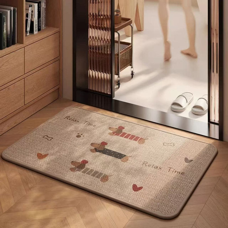 Playful Dog-Themed Bath Mat