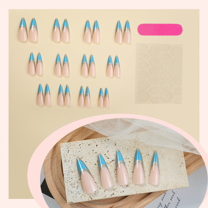 Creative Press-On Nail Set with Elegant Artistic Designs Acalora