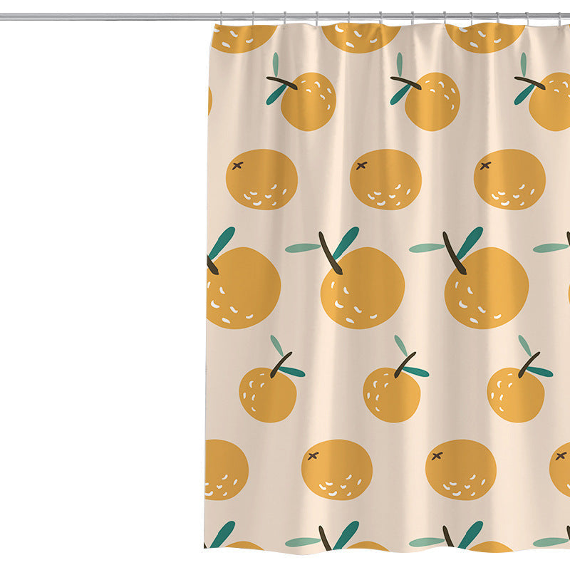 Playful Citrus Print Shower Curtain