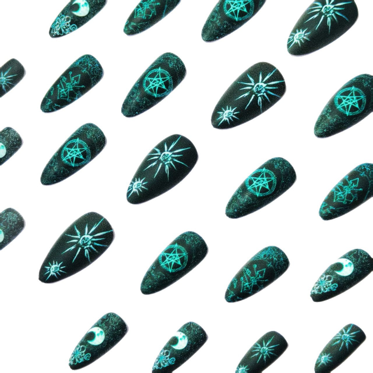 Mystical Patterned Nail Art Acalora