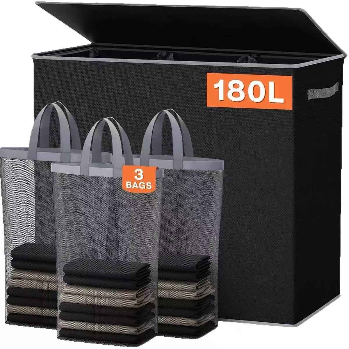 Laundry separation system with practical shopping bags Acalora