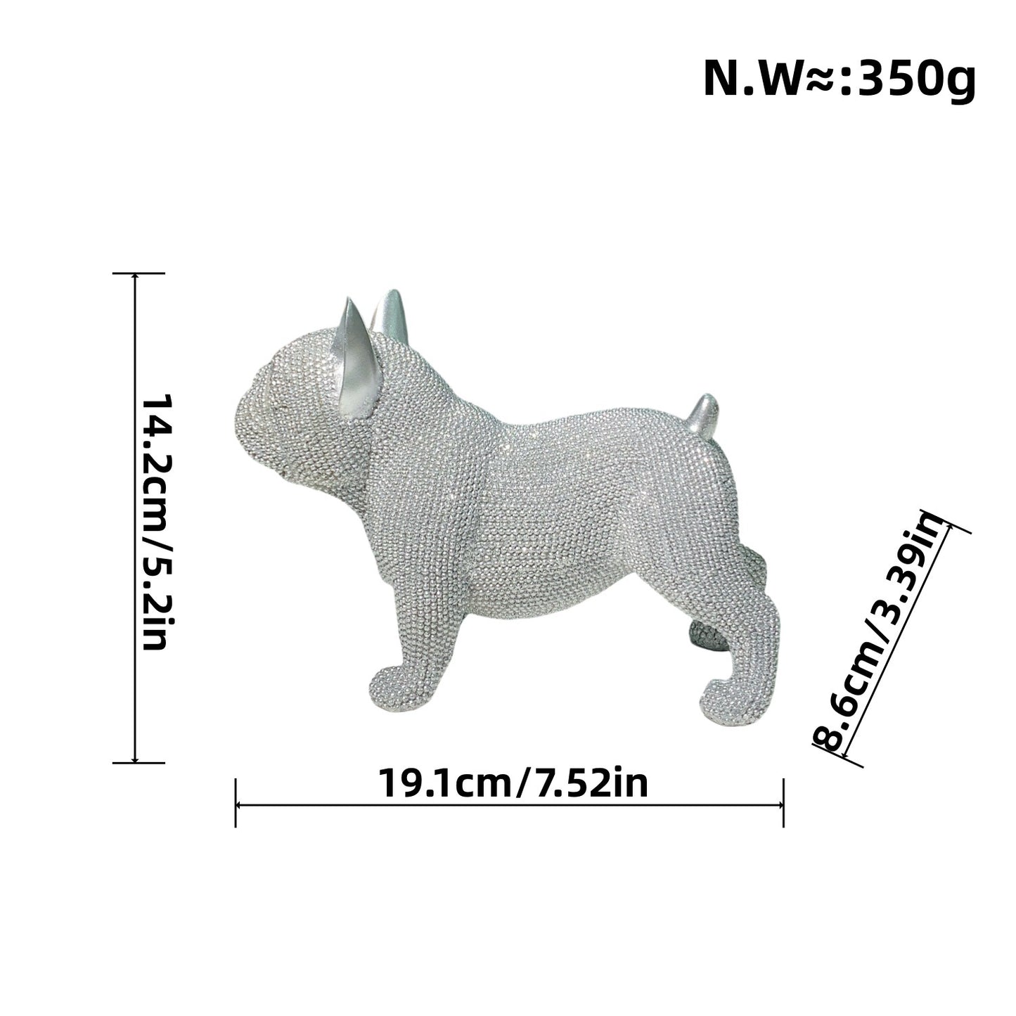 Decorative French Bulldog Sculpture Acalora