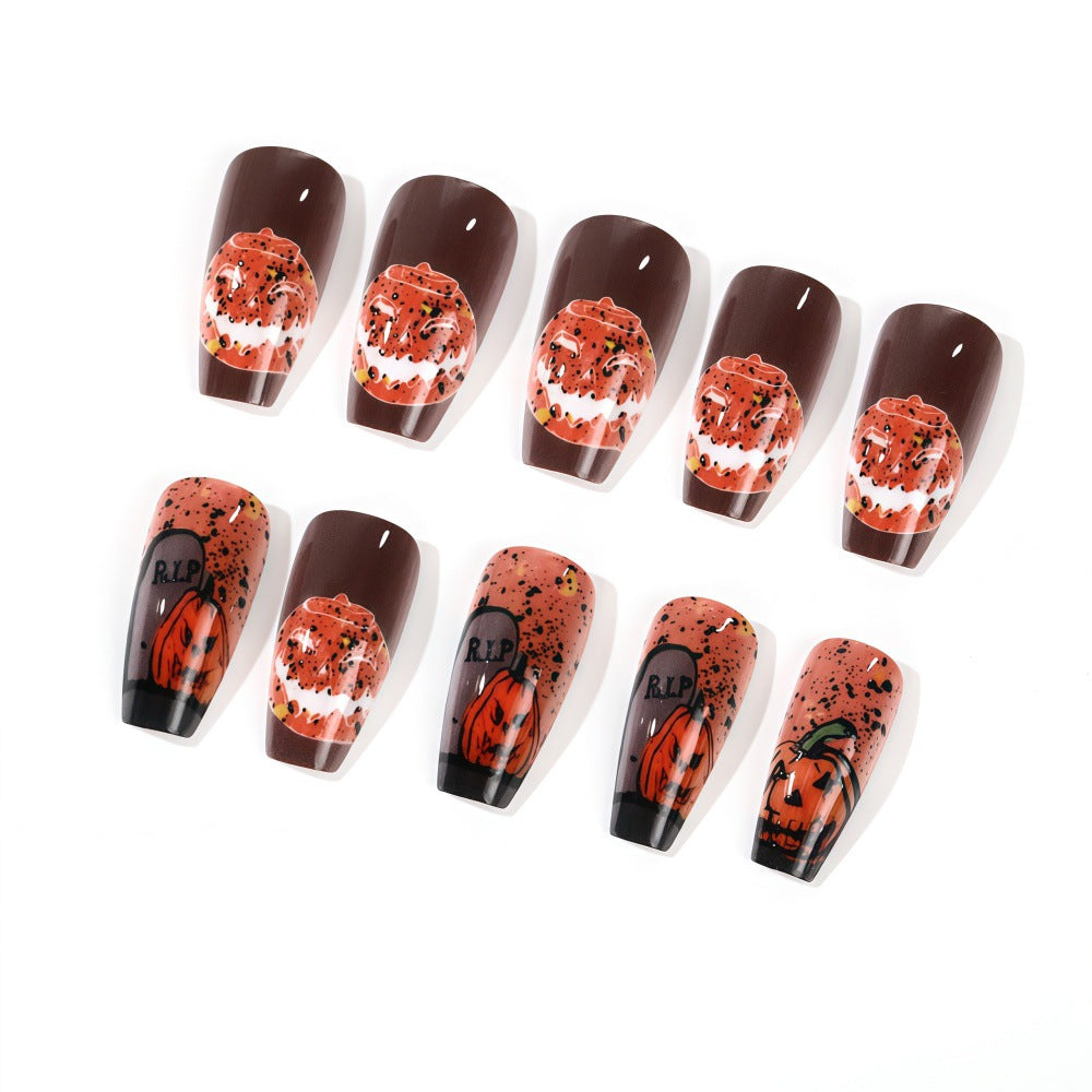 Halloween-themed artificial nails Acalora
