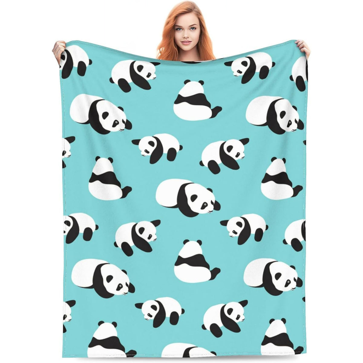 Panda-Themed Soft Plush Throw Blanket