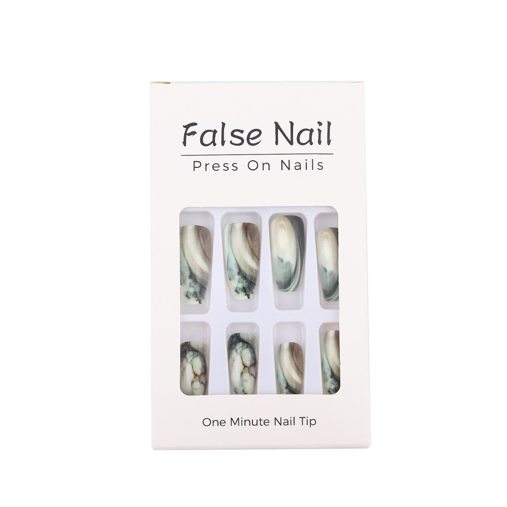 Artificial Nail Art Nails in elegant marble design Acalora