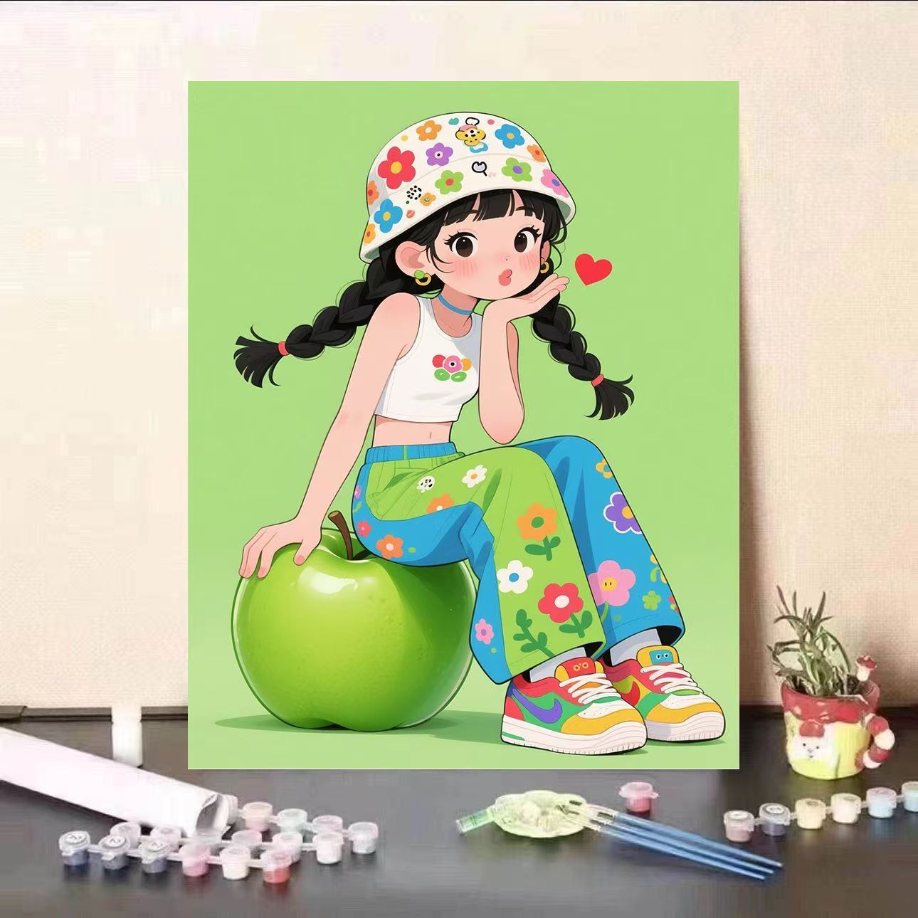 Playful Character Canvas Art Print
