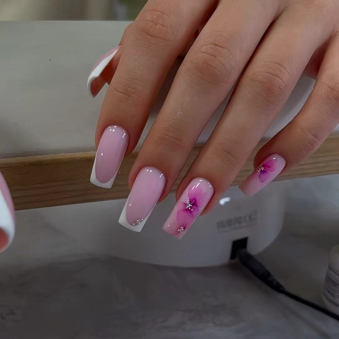 Floral Art Press-On Nail Set Acalora