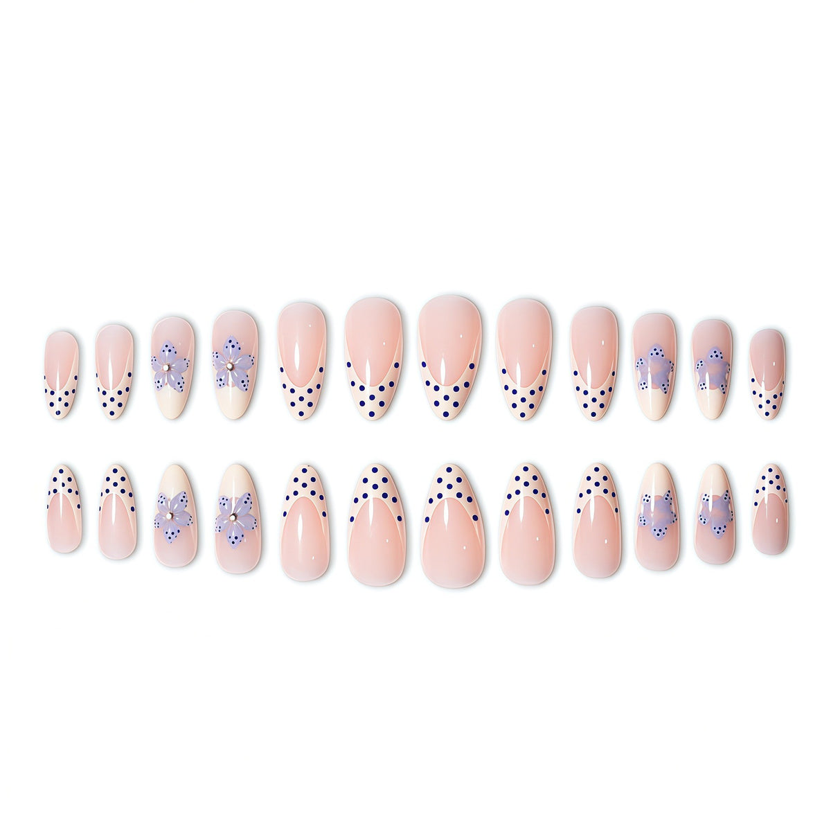 Floral Accent Press-On Nail Set Acalora