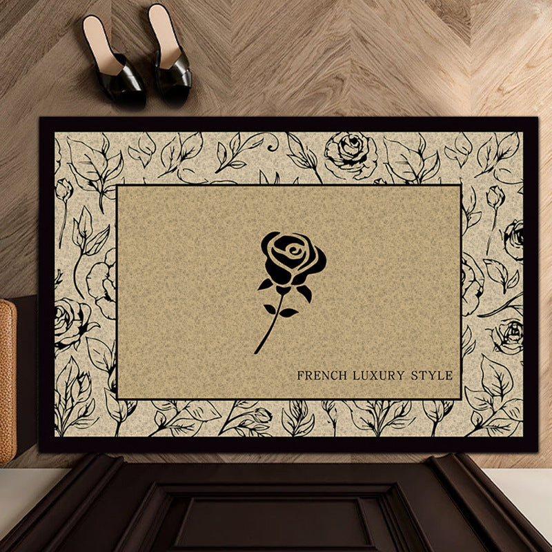 Elegant Floral Welcome Mat