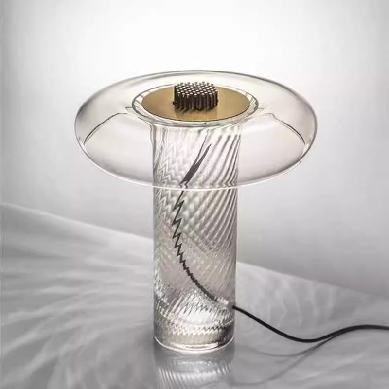 Artistic Glass Table Lamp with Elegant Silhouette