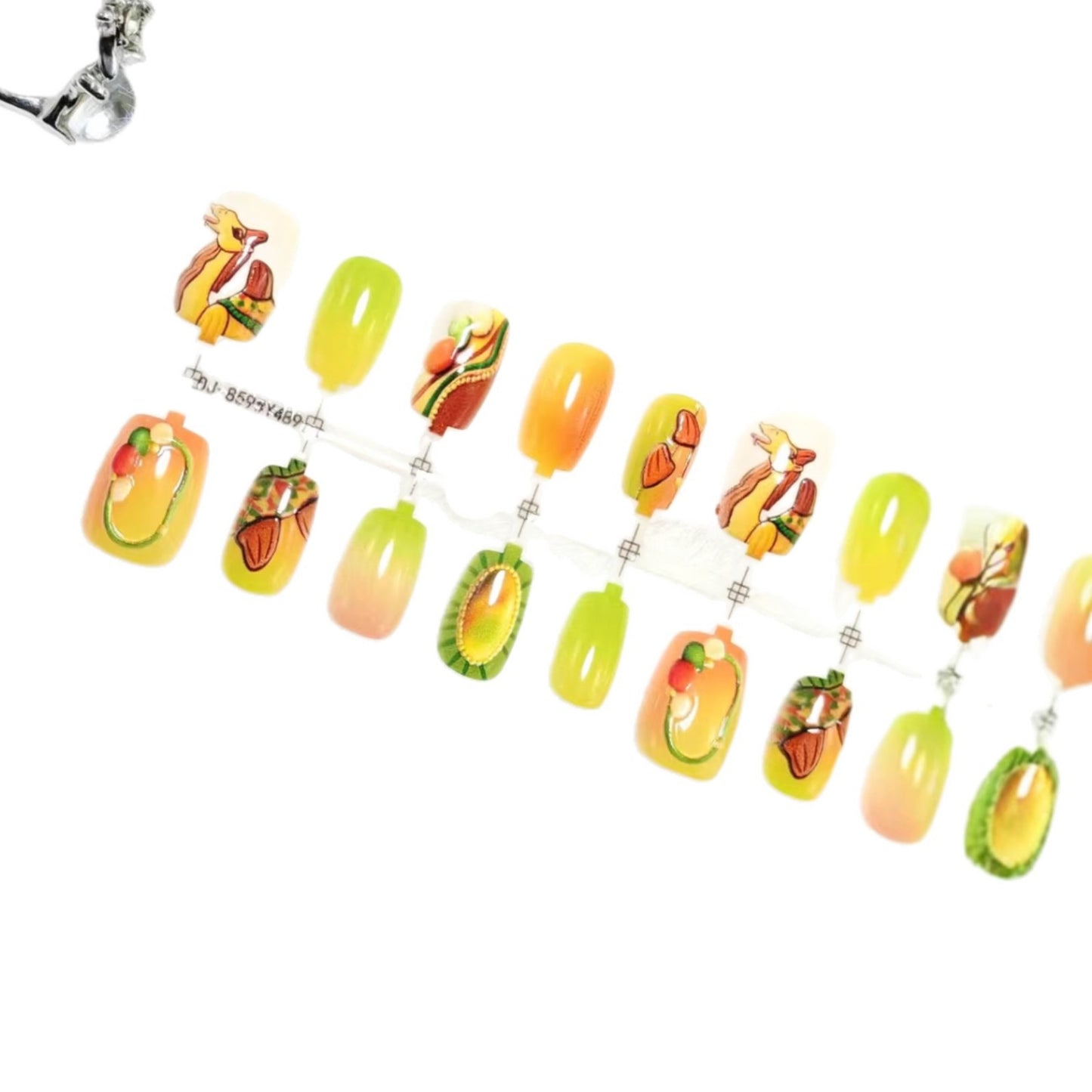 Artificial nails with fruit motifs Acalora