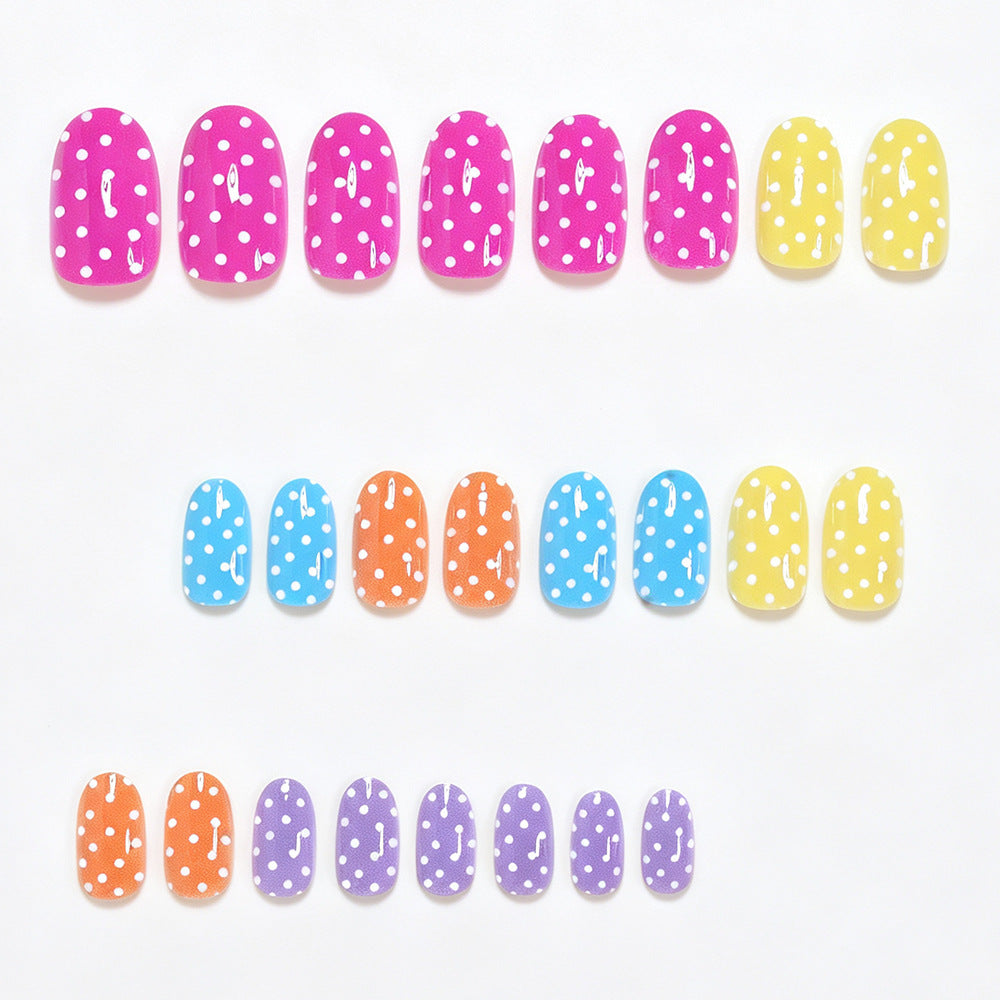Playful Polka Dot Nail Wraps Acalora