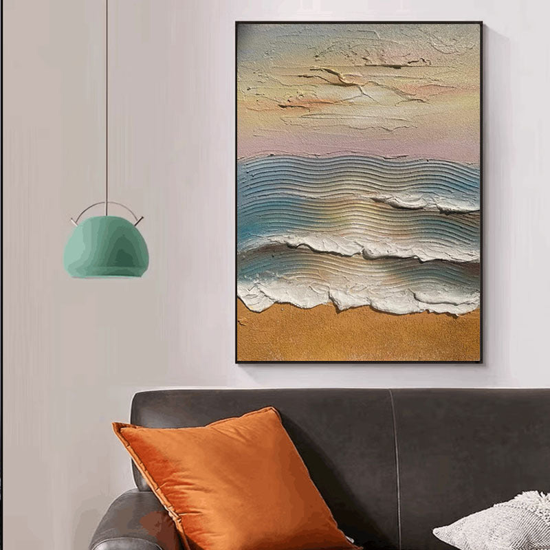 Textured Coastal Seascape Wall Art