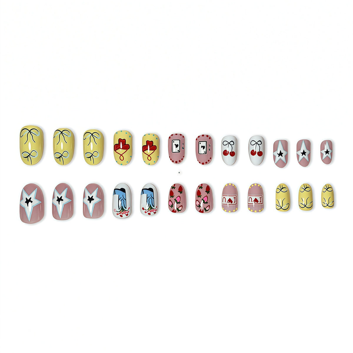 Playful Artistic Nail Art Set Acalora