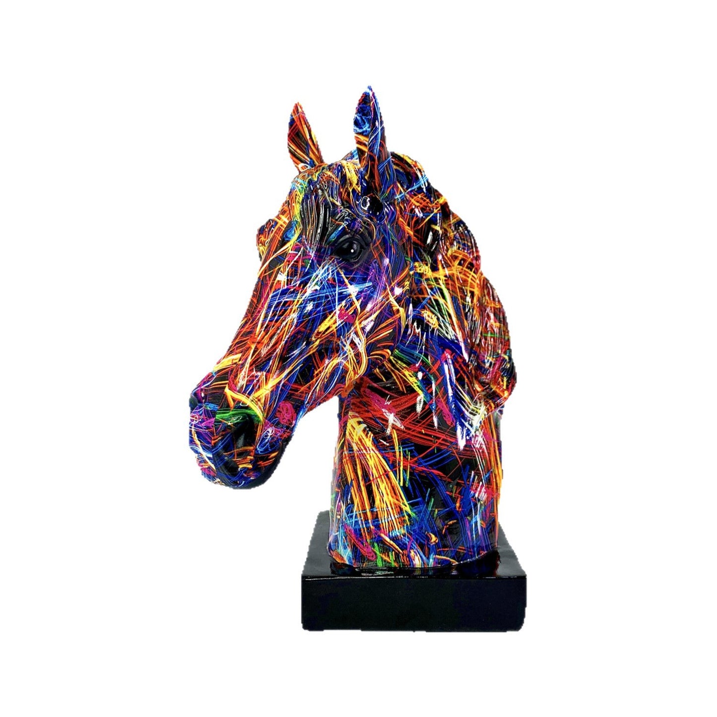 Artful horse sculpture made of high-quality resin Acalora