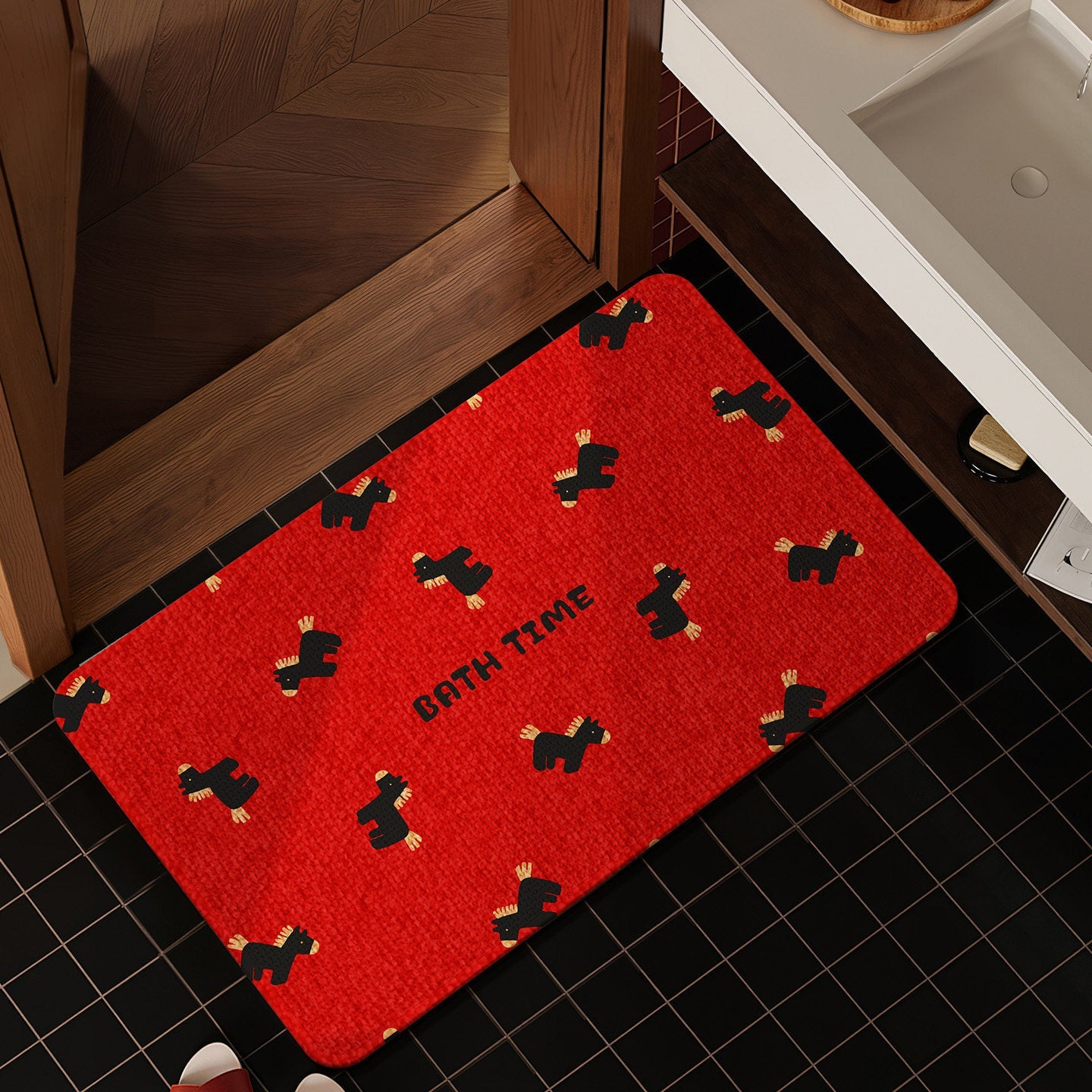 Playful Animal-Themed Bath Mat