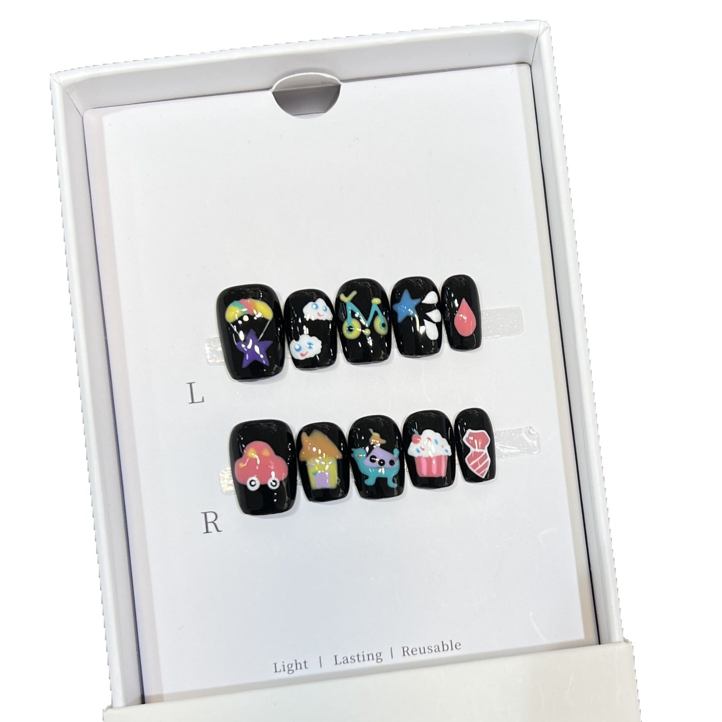 Whimsical Cartoon-Themed Press-On Nail Set Acalora