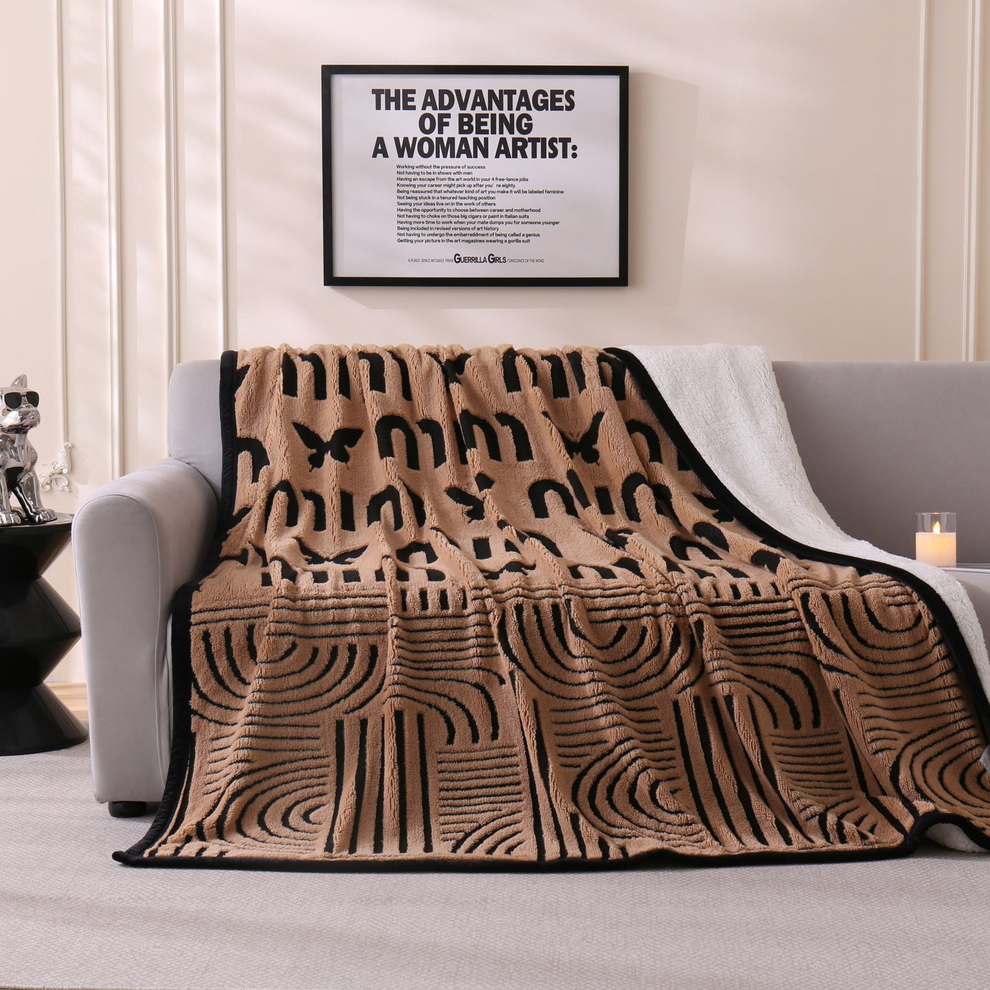 Chic Floral Pattern Throw Blanket