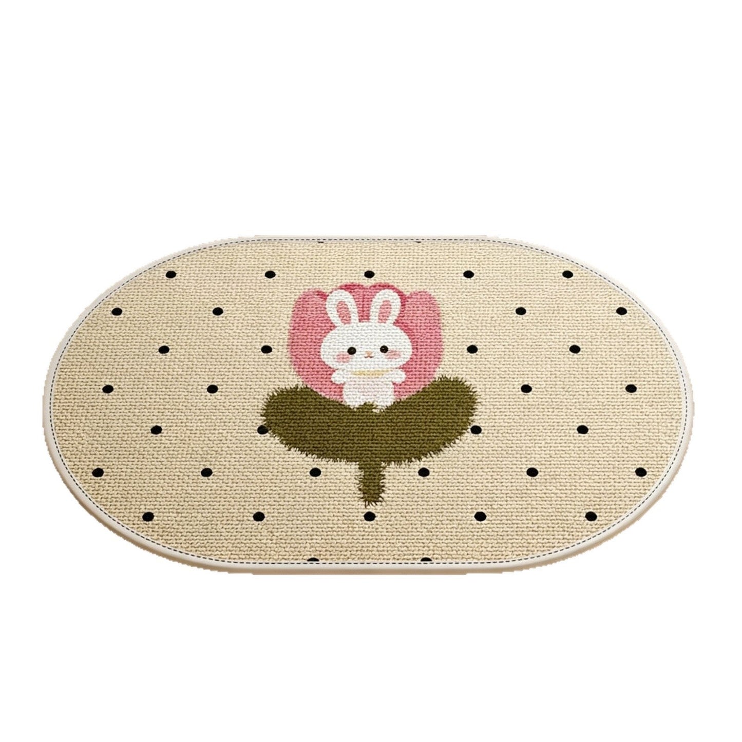 Decorative Bunny-Themed Area Mat