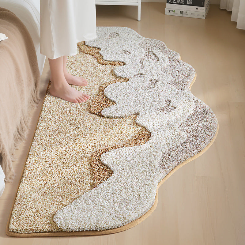 Textured Rainbow Bath Rug