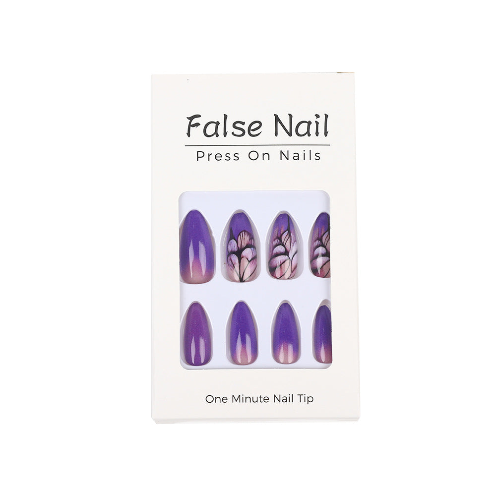 Artificial nails with an elegant floral pattern Acalora
