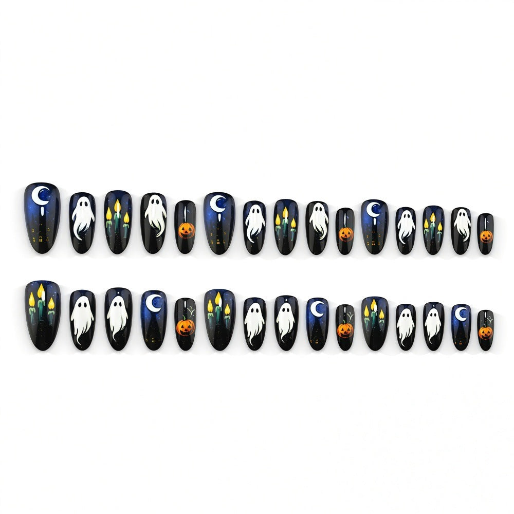 Artificial nails in festive Halloween design Acalora