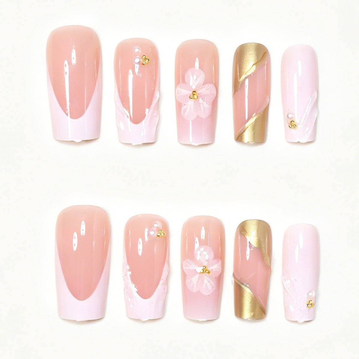 Deluxe Floral Acrylic Nail Art Set Acalora