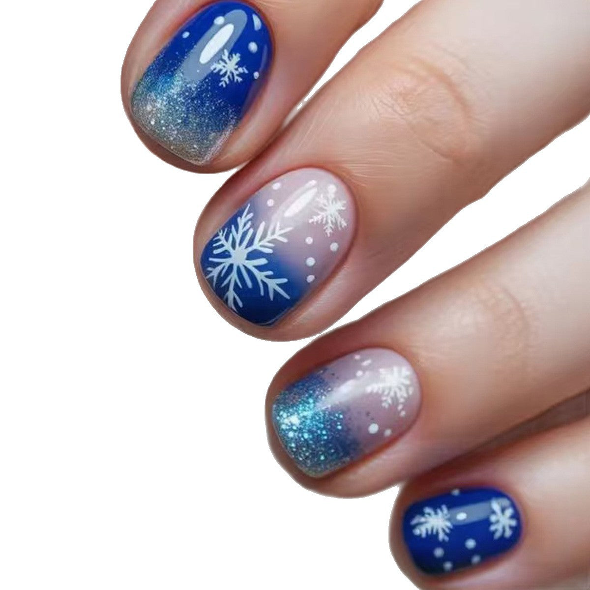 Winter-Themed Snowflake Nail Art Acalora