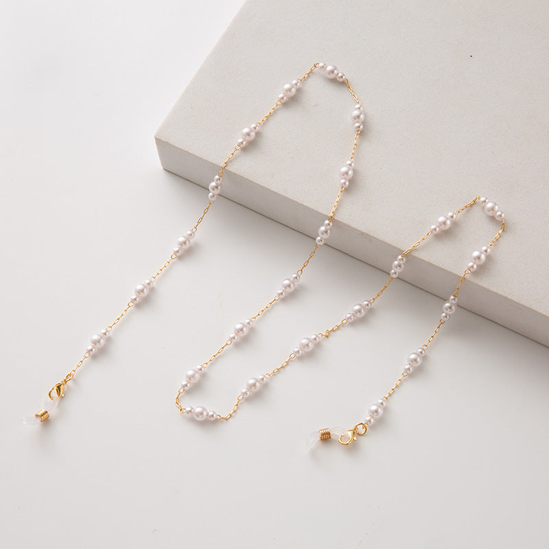 Pearl-Accented Eyewear Chain Acalora