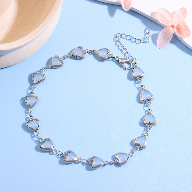Charming Heart-Shaped Statement Bracelet Acalora