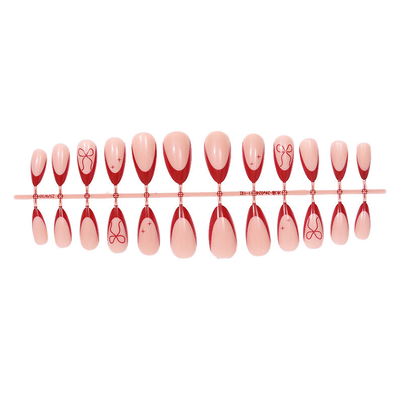 Elegant French Tip Design Press-On Nail Set Acalora