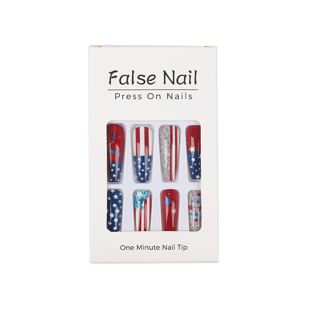 Creative Nail Art with Patriotic Design Acalora