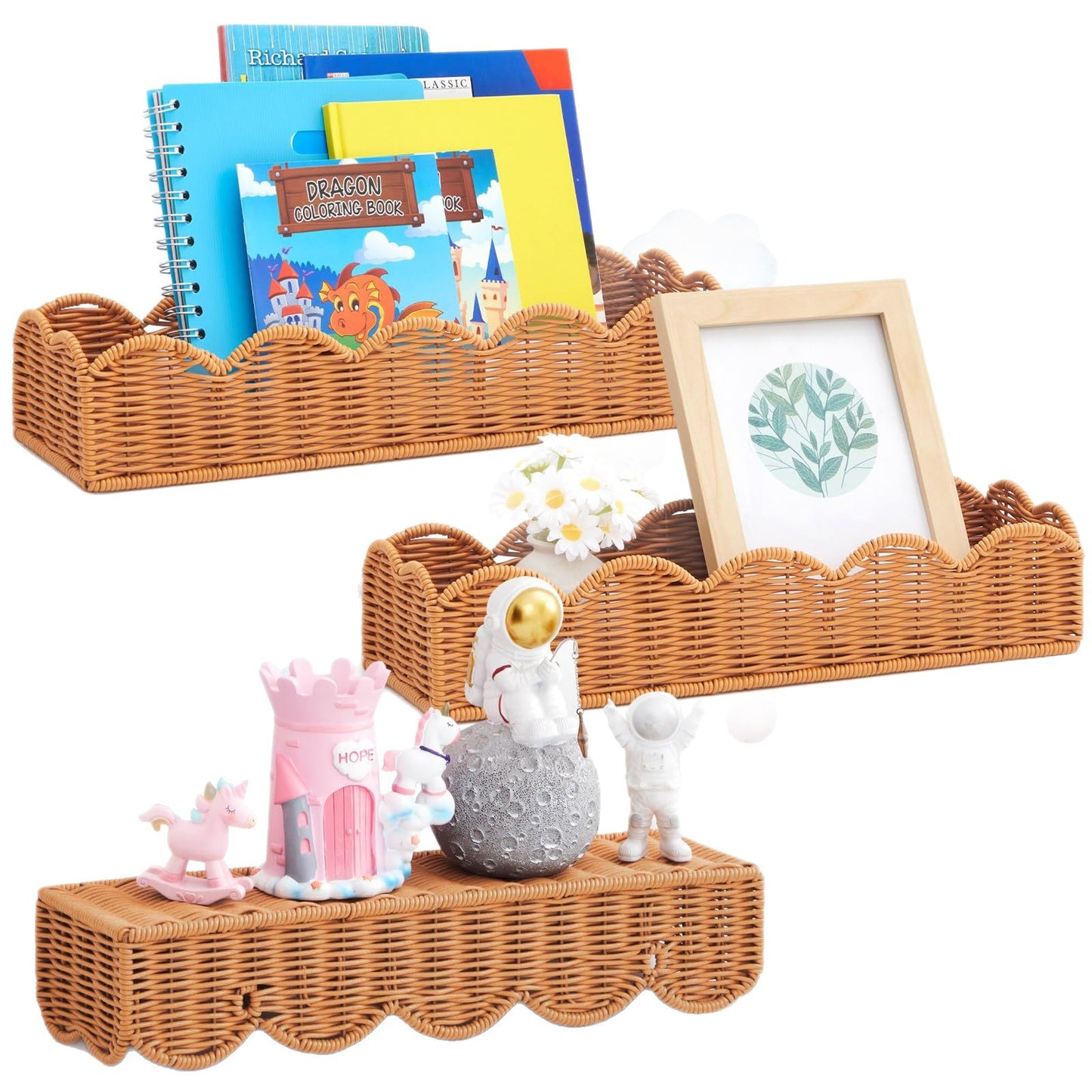 Rattan Wall Shelf Acalora