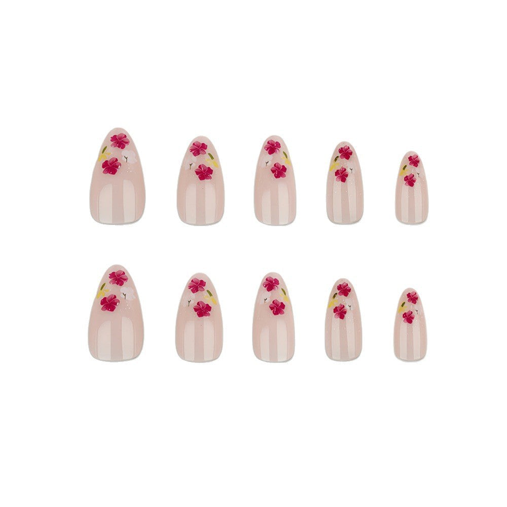 Fake nails with floral accents Acalora