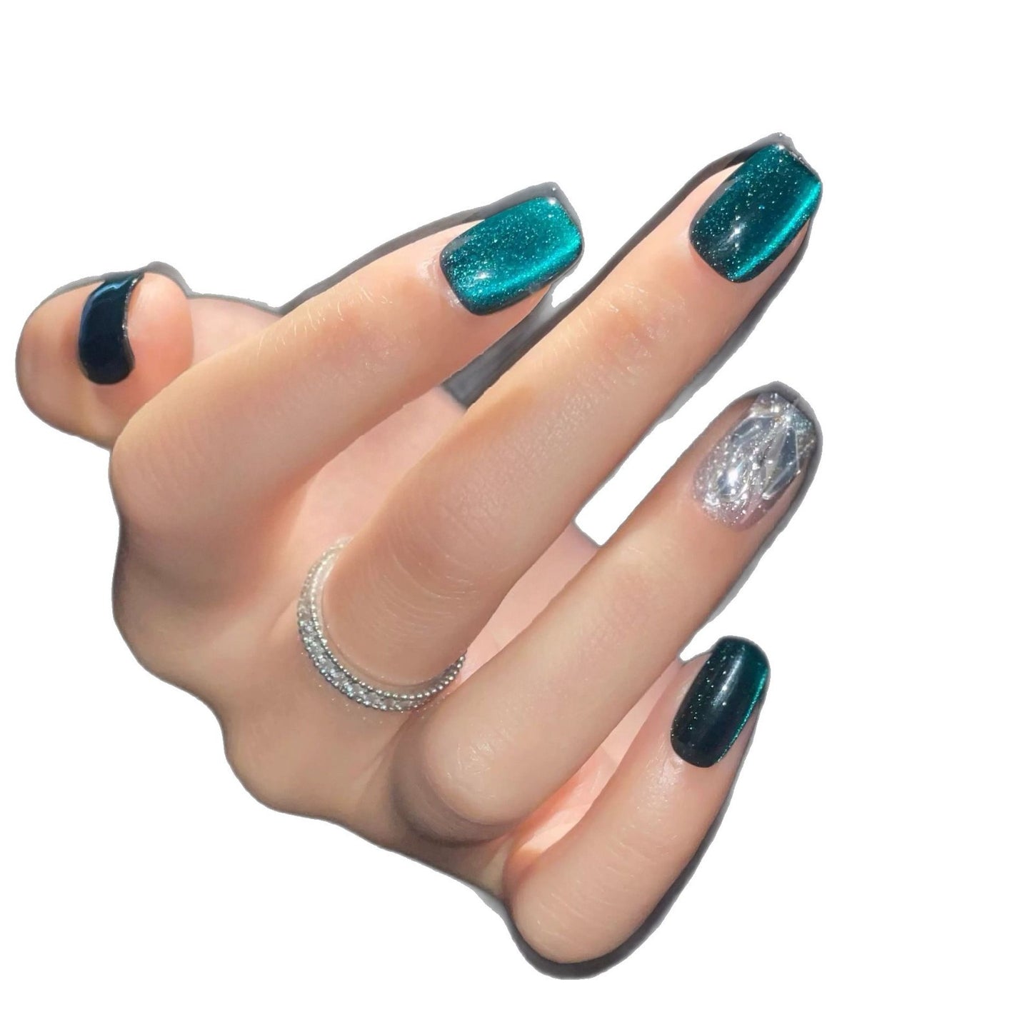 Sparkling Acrylic Press-On Nail Set Acalora