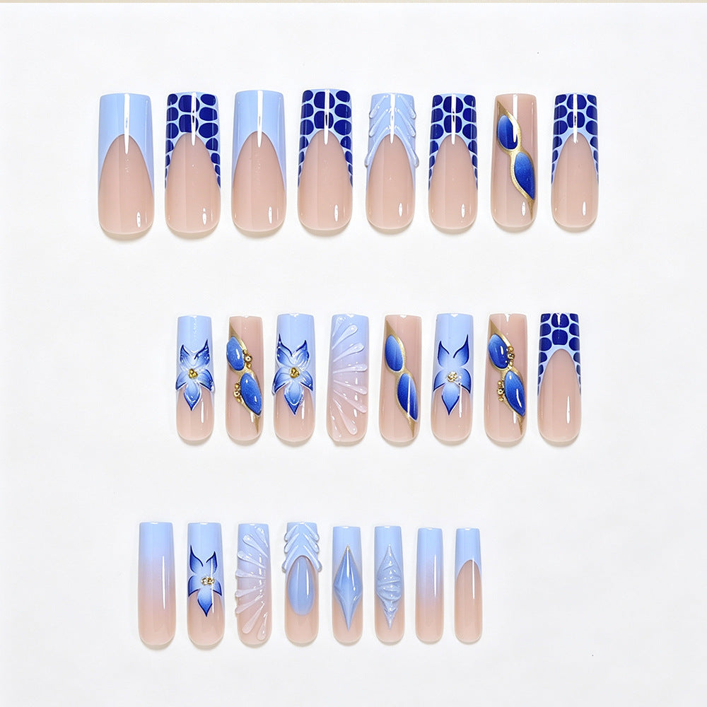 Artistic Long Acrylic Nail Design Acalora