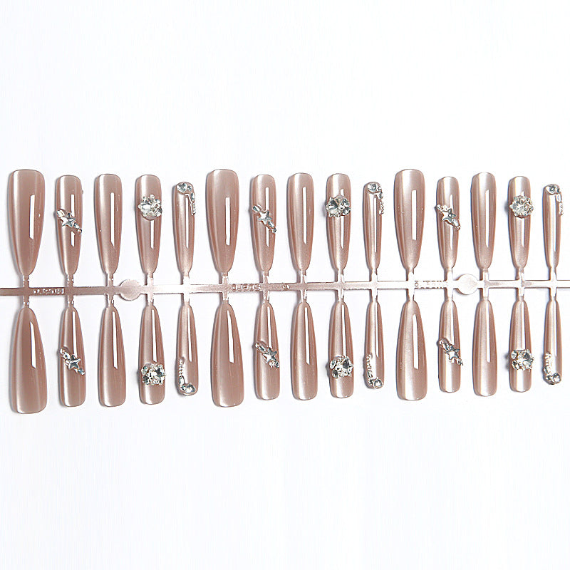 Acrylic nail set with glamorous glitter effect Acalora
