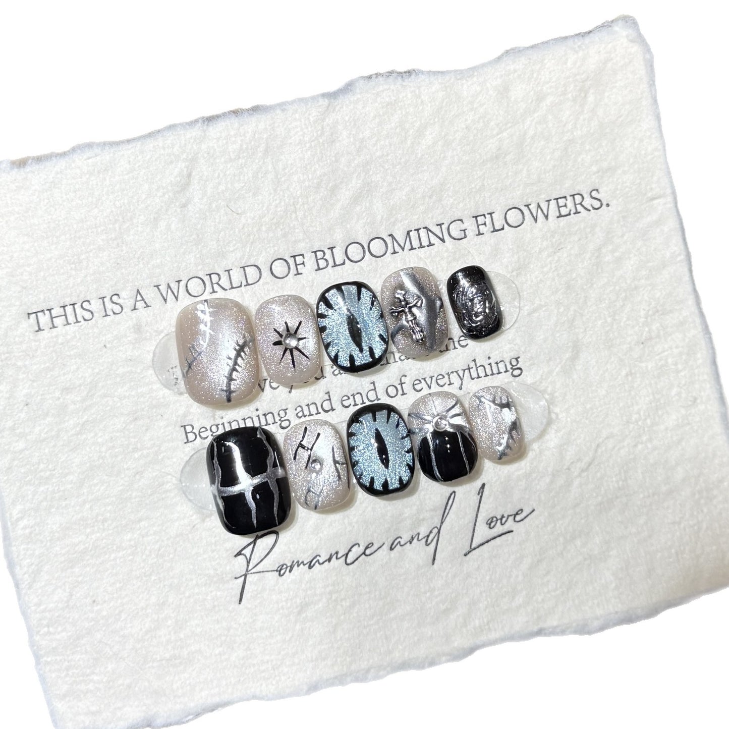 Artistic Themed Press-On Nail Art Acalora